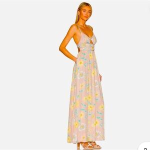 STUNNING FREE PEOPLE WISTERIA DRESS in Light Combo